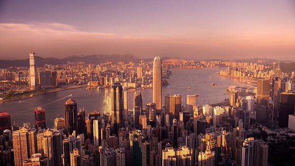 Victoria Harbor Hong Kong sunset | Premium Photo - rawpixel