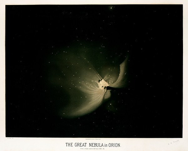 great nebula Orion Trouvelotastronomical drawings | Free Photo ...