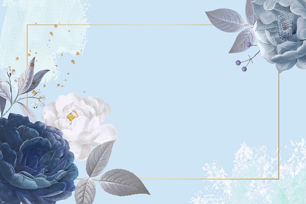 Blue roses themed card template | Premium Vector - rawpixel