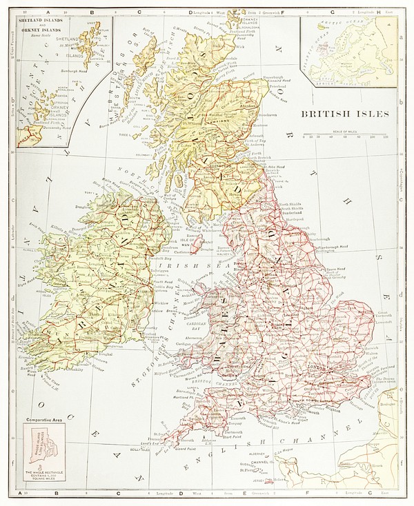 Geography British Isles ten different | Free Photo Illustration - rawpixel