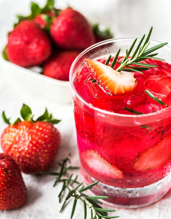 Strawberry rosemary infused water recipe Free Photo rawpixel