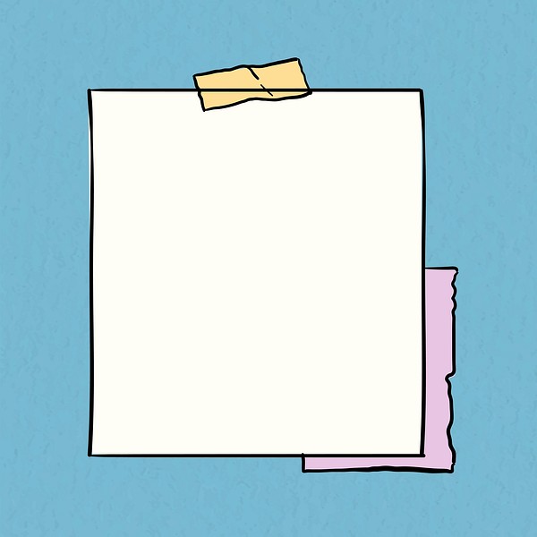 Sticker note vector pastel blue | Premium Vector - rawpixel