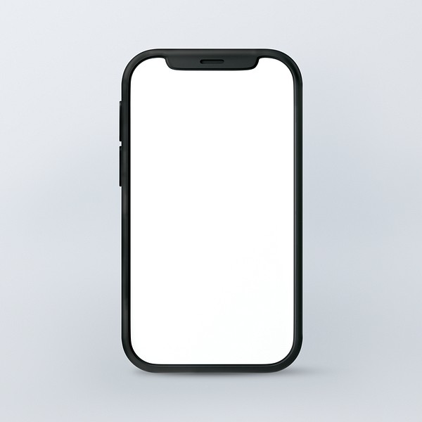 3D mobile phone screen, blank | Free Photo - rawpixel