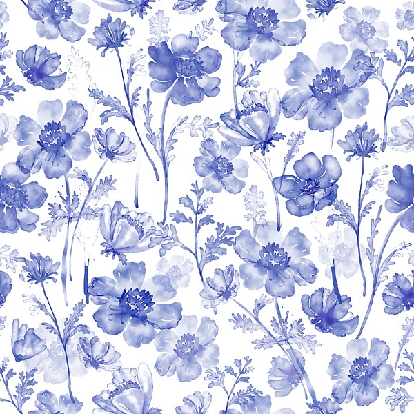 Floral background, seamless pattern watercolor | Premium Photo ...