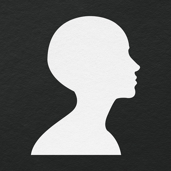 White silhouette head clipart, person | Premium PSD - rawpixel
