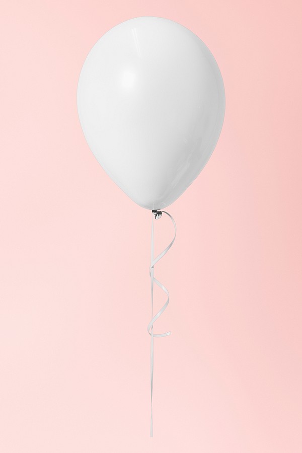 Cute festive single white balloon | Premium PSD - rawpixel