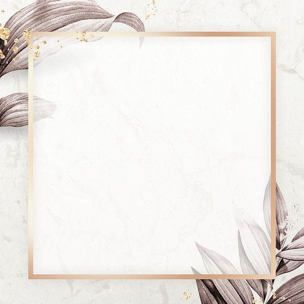 Golden frame leafy background illustration | Premium Photo - rawpixel