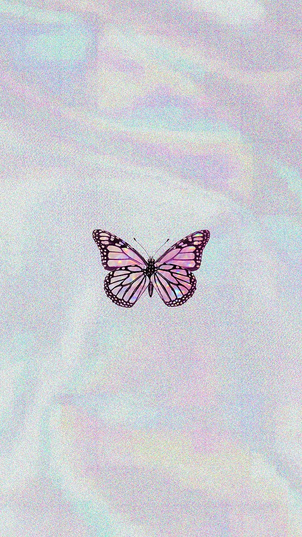 Pink butterfly holographic background | Premium PSD - rawpixel