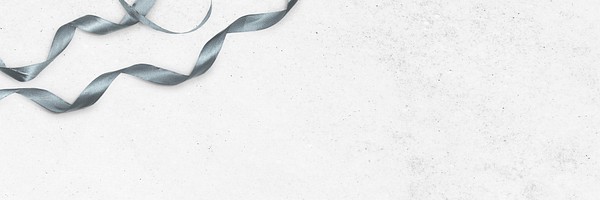 Silver ribbon white banner backgound | Free PSD - rawpixel