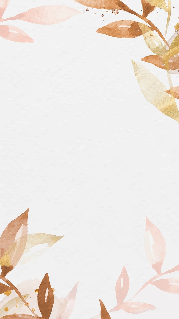 Gold leaf phone wallpaper white | Free Photo - rawpixel