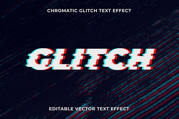 Editable Glitch Text Effect Vector | Premium Vector Add-on - Rawpixel