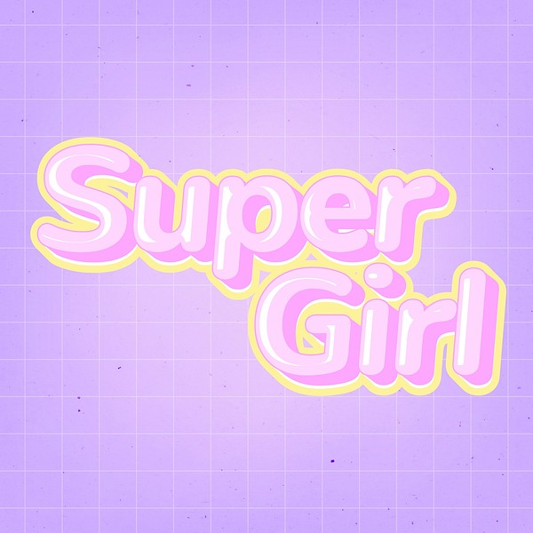 Super girl text in cute | Free Photo - rawpixel