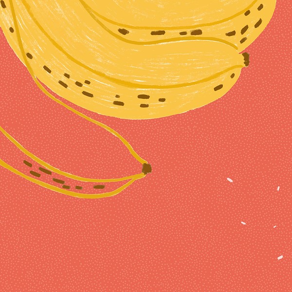 Banana fruit on a red | Free Vector - rawpixel
