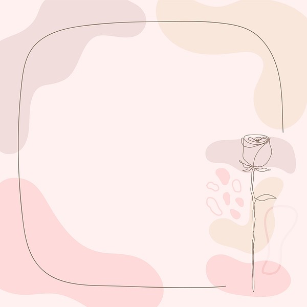 Flower frame psd background rose | Premium PSD - rawpixel