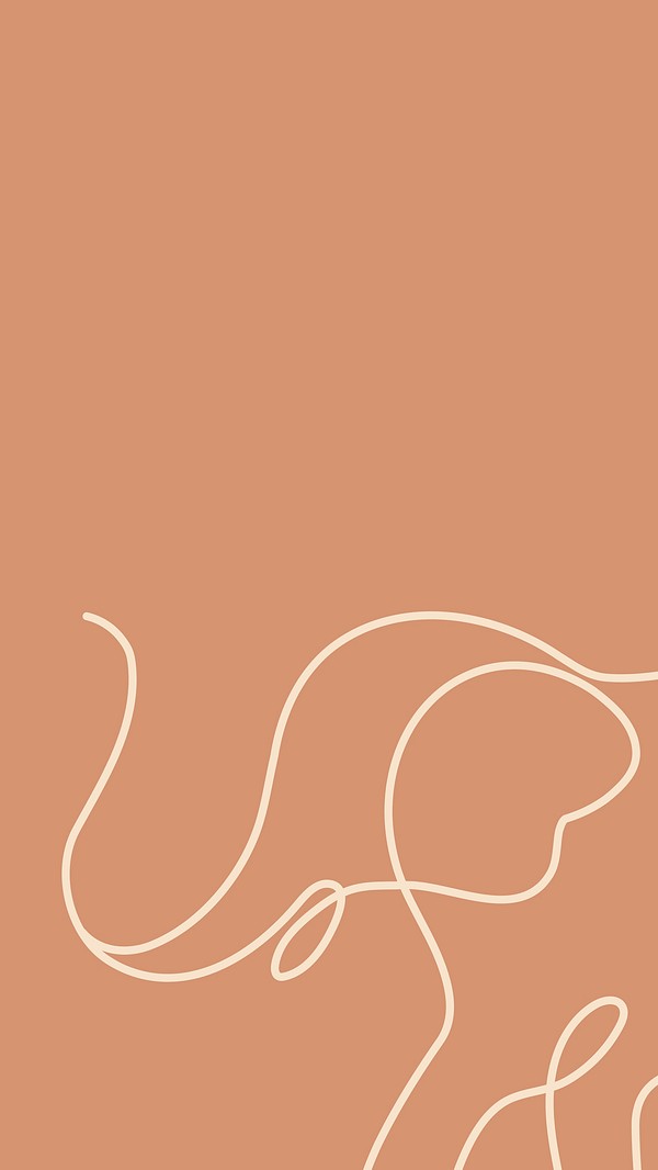 Elephant iPhone wallpaper, orange minimal | Premium Photo - rawpixel