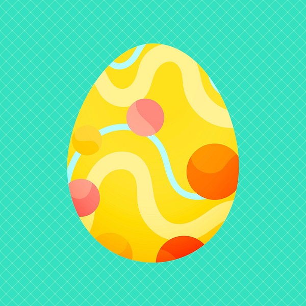 yellow-easter-egg-collage-element-free-psd-rawpixel