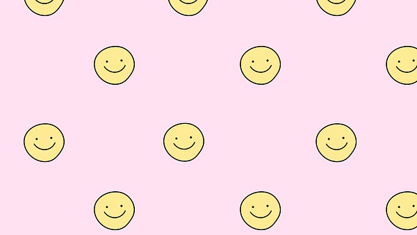 Smiling face pattern desktop wallpaper, | Free Photo - rawpixel