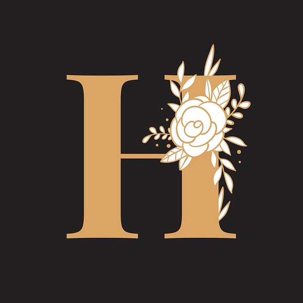 Botanical capital letter H vector | Premium Vector - rawpixel