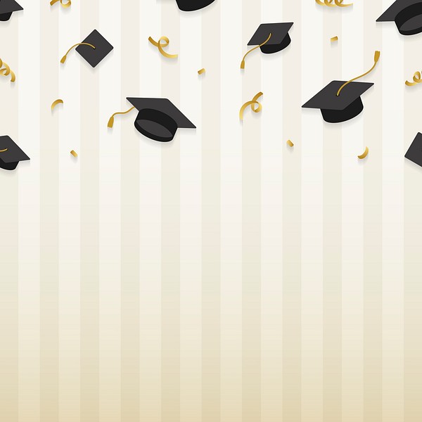 Graduation background mortar boards vector | Premium Vector - rawpixel