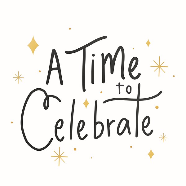 time celebrate typography vector | Premium Vector - rawpixel