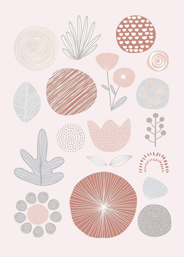 Natural patterned doodle background vector | Premium Vector - rawpixel