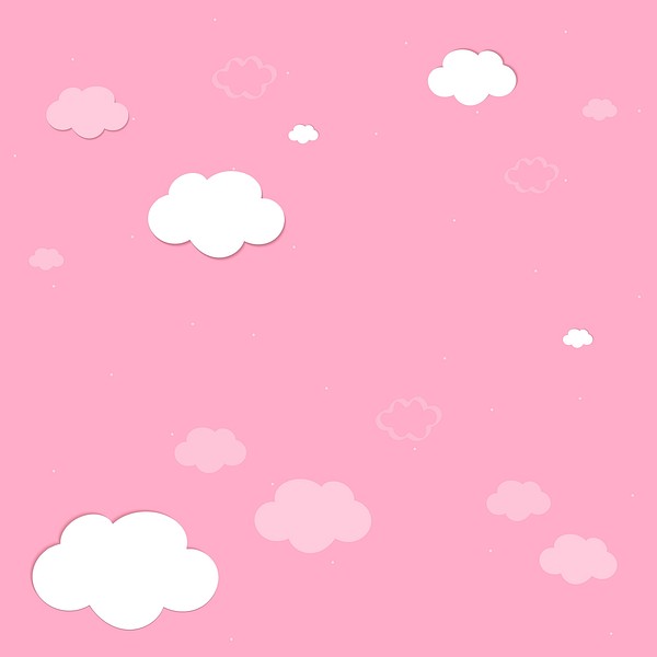 Pink sky clouds wallpaper vector | Premium Vector - rawpixel