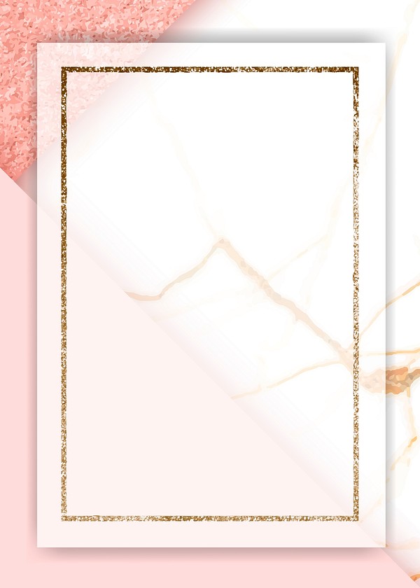 Gold rectangle frame pink background | Premium Vector - rawpixel