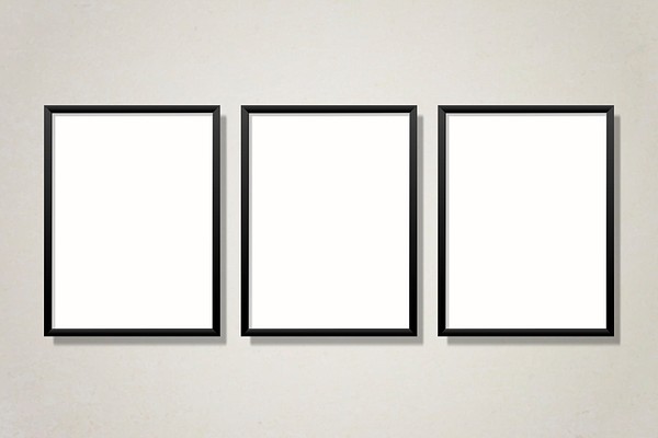 Black frame collection mockup vector | Premium Vector Mockup - rawpixel