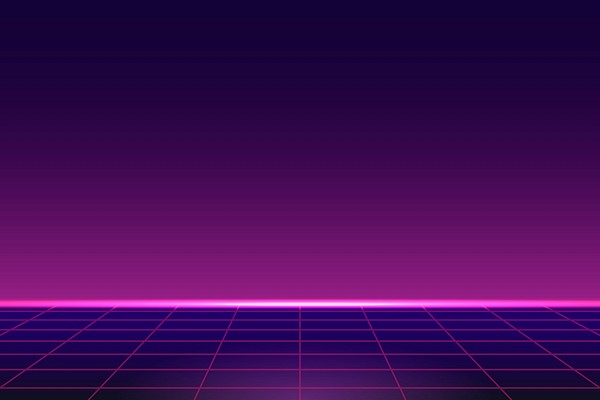 Retro neon landscape background vector | Premium Vector - rawpixel