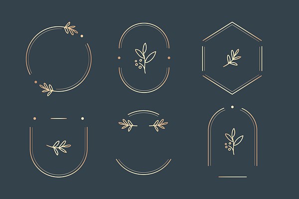 Floral logo design collection aegean | Premium Vector - rawpixel