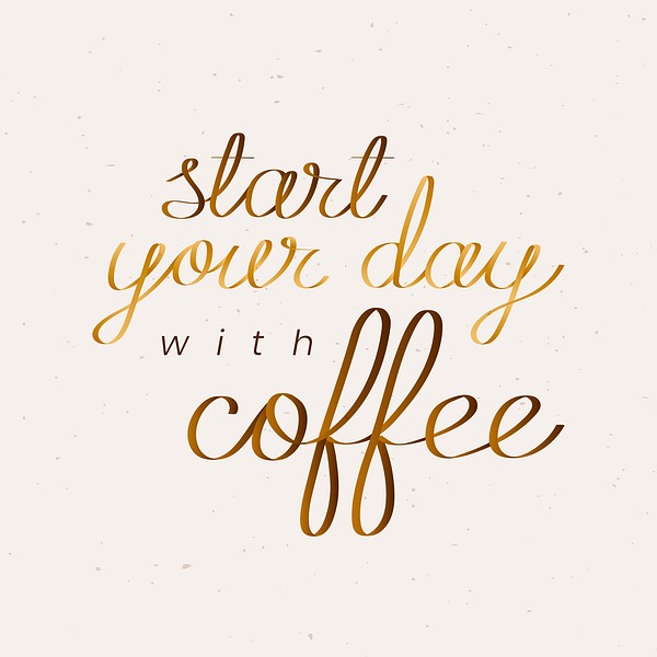 Start your day coffee badge Premium Vector rawpixel