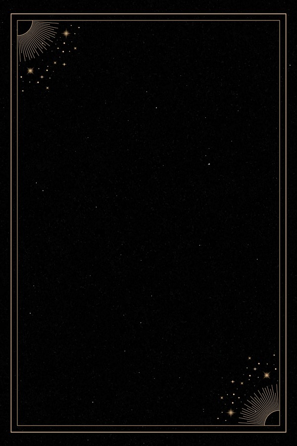 Mystical golden frame black background | Premium Vector - rawpixel