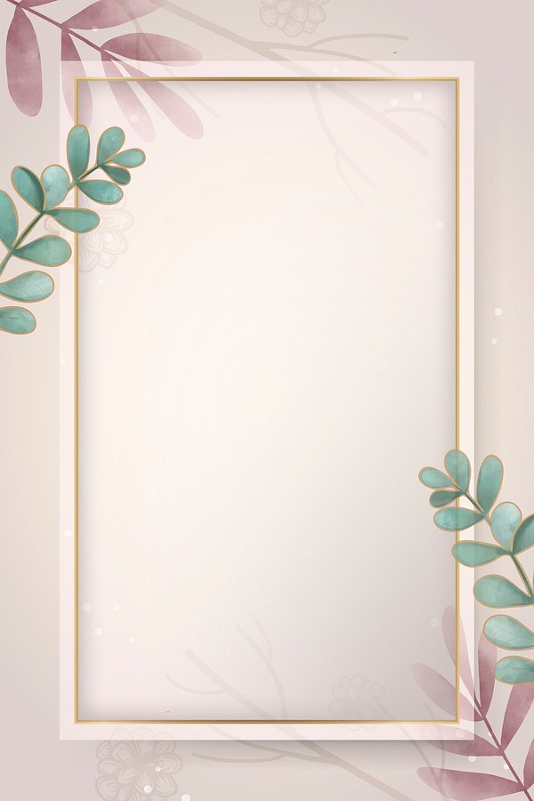 Golden rectangle leafy frame vector | Premium Vector - rawpixel