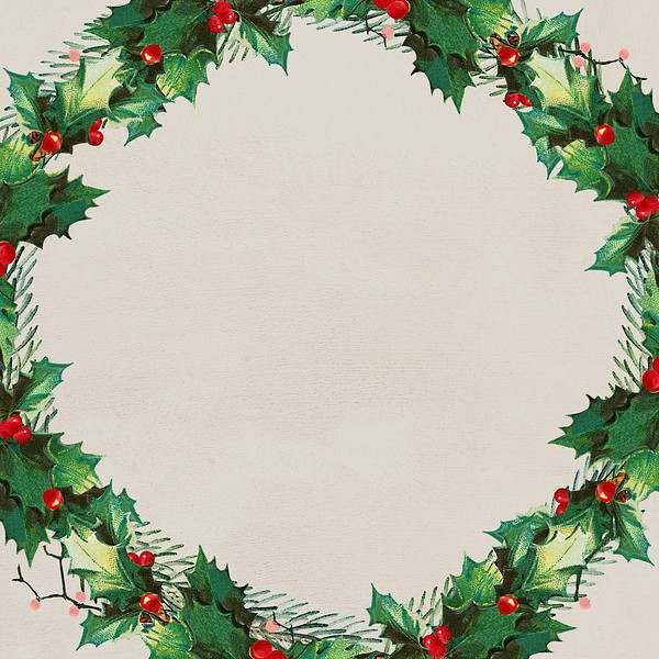 Blank festive christmas wreath social | Premium PSD - rawpixel