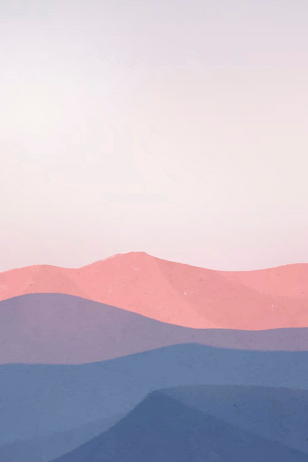 Landscape Background Mountains Vector Dawn 