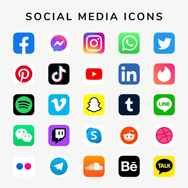 Social media icons vector set | Premium Photo - rawpixel