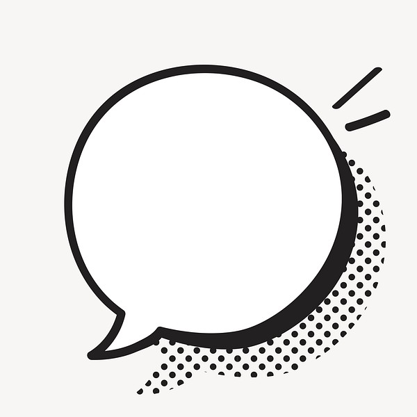 Speech Bubble Vector Halftone Style Premium Vector Rawpixel 