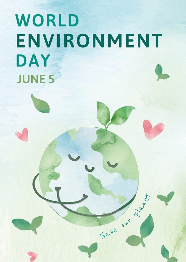 World environment day poster watercolor premium photo rawpixel