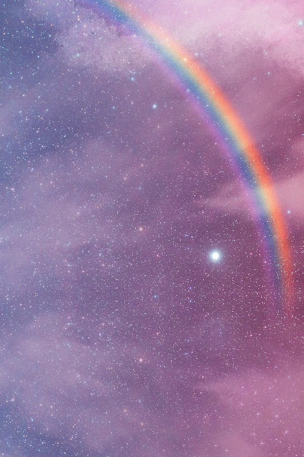 Rainbow space background, pink galaxy | Free Photo - rawpixel