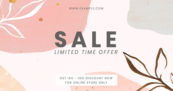 Abstract botanical Memphis sale template | Premium PSD - rawpixel