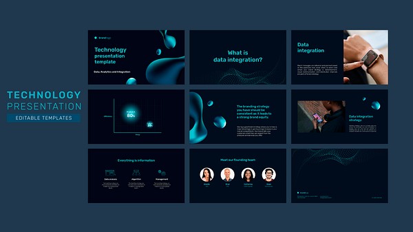 Editable technology psd presentation template | Premium PSD - rawpixel