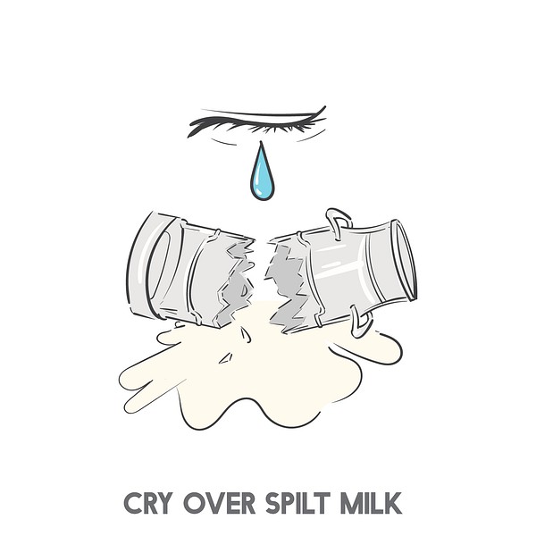 Cry spilt milk idiom vector | Free Photo - rawpixel