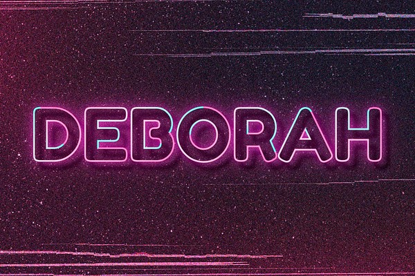 Deborah neon name font typography | Free Photo - rawpixel