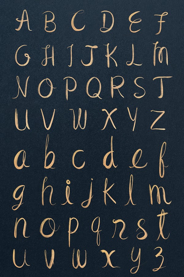 Brush stroke alphabet set typography | Free Photo - rawpixel