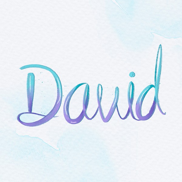 David name hand lettering psd | Free PSD - rawpixel