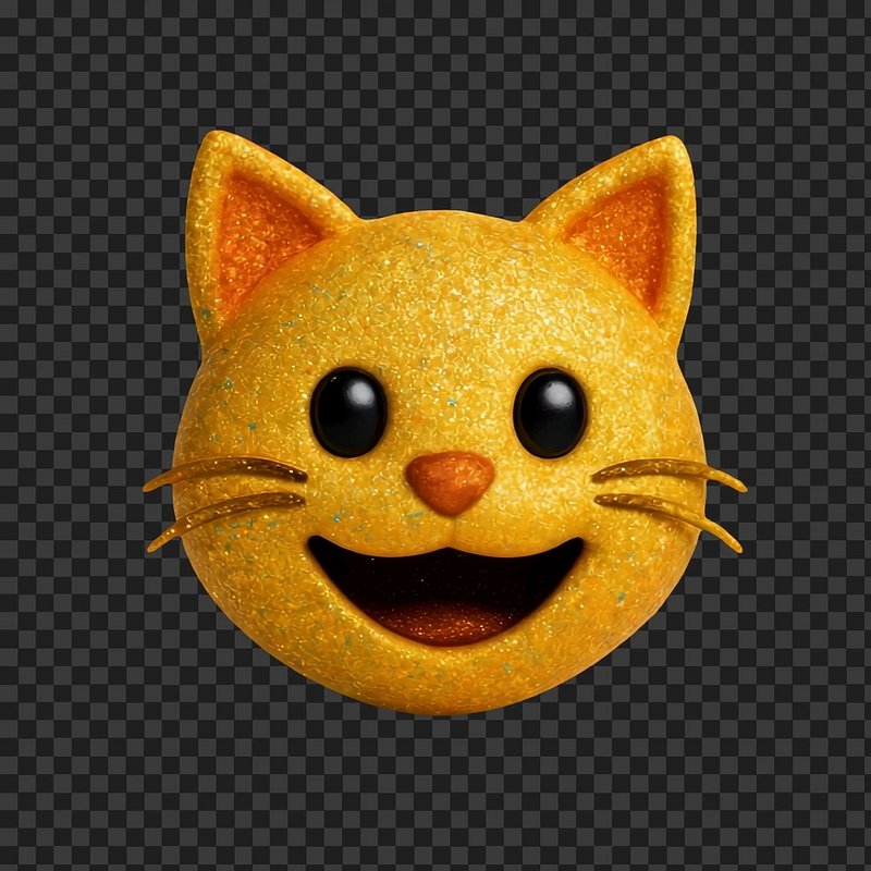 Smiling cat emoji illustration animation | Free Transparent Video ...