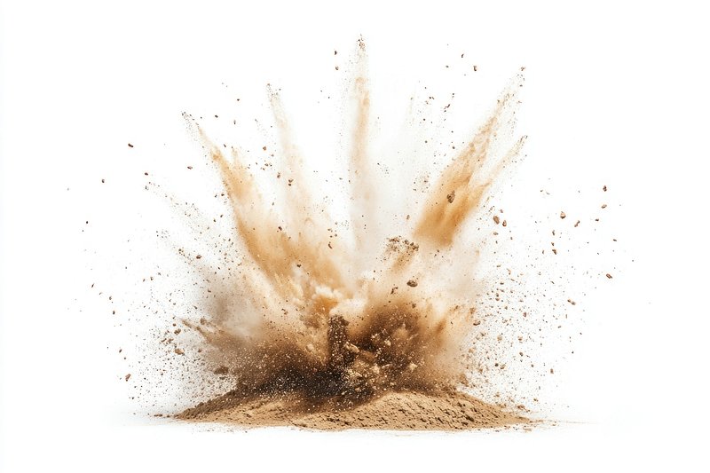 Exploding sand on white background | Free Photo - rawpixel