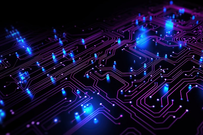 Circuit electronics blackboard hardware. Free Photo Illustration