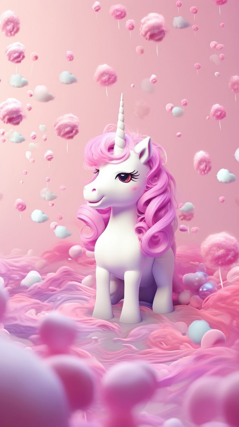 cute-unicorn-dreamy-wallpaper-cartoon-premium-photo-illustration