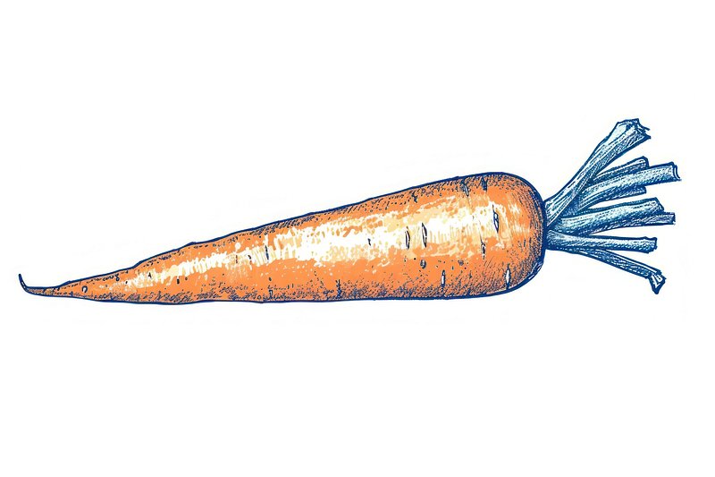 Carrot hand-painted watercolor pencil drawing - Stock Illustration  [73138622] - PIXTA